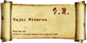 Vajsz Minerva névjegykártya